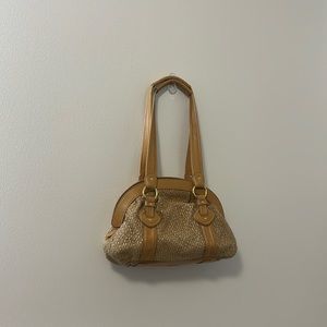Stone Mountain Womens tan Polyester Top Handle Bag Size Medium